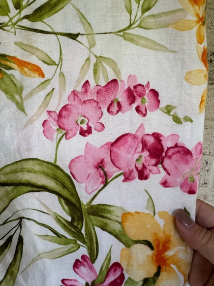 Tommy Bahama Floral Linen Pants-Size 6 - Picture 3 of 8